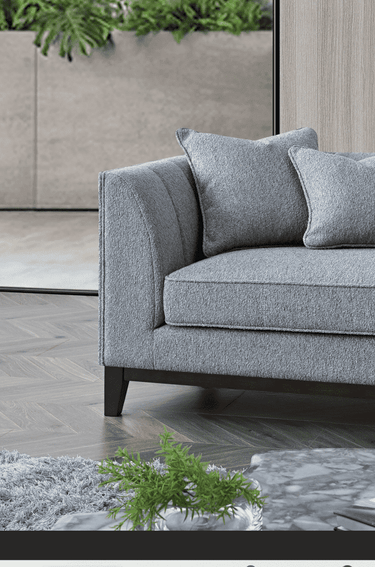Aluxo Cooper Right Hand Corner Sofa In Dolphin Boucle - Mid Century Modern Comfort & Style - UK Luxury Furniture